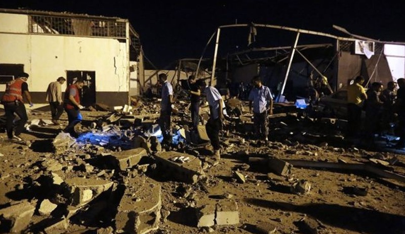Libya’da göçmen merkezine hava saldırısı: En az 40 ölü